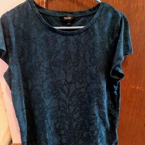 Simply Vera Blue/green floral Tee